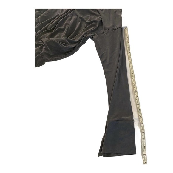 Free People Size Small Women's Gray Long Sleeve Surplice Neck Casual Mini Dress - Picture 7 of 12